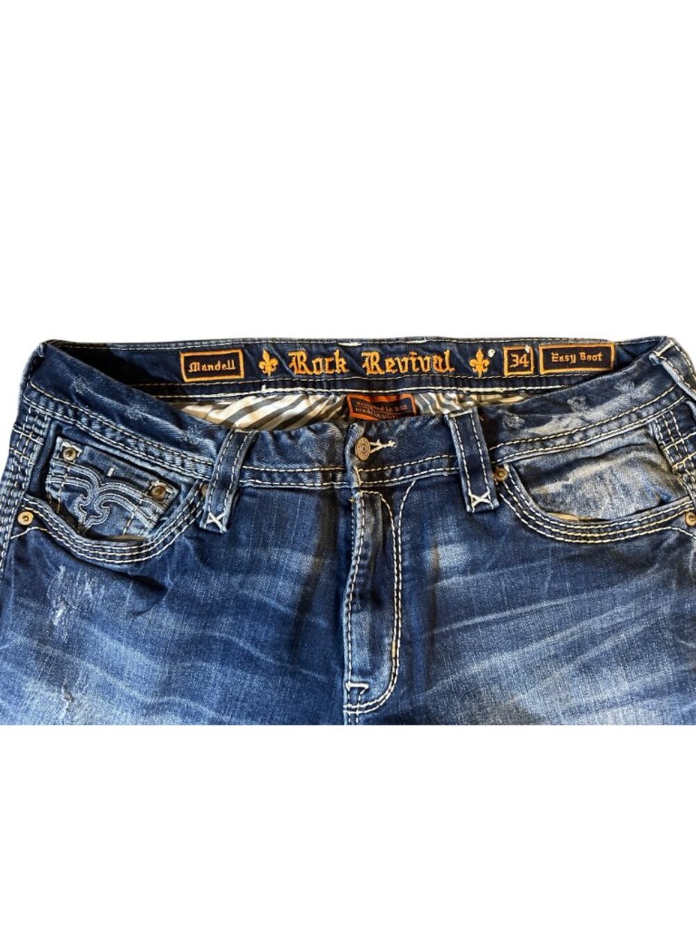 Rock Revival Mandell Easy Boot Cut Jeans Size 34 - Picture 3 of 6